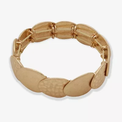 a.n.a Gold Tone Womens Round Stretch Bracelet