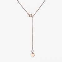 Womens Lab Grown Pink Sapphire & 1/7 CT. T.W. Lab Grown White Diamond 18K Rose Gold Over Silver Heart Pendant Necklace