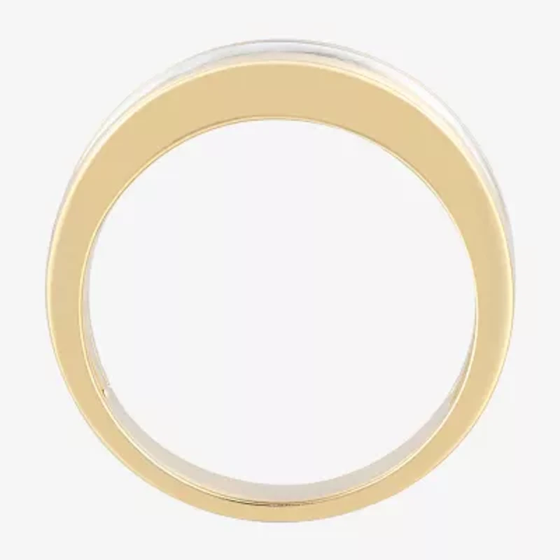 (F / Vs2) Mens 8MM 1/2 CT. T.W. Lab Grown White Diamond 14K Gold Wedding Band