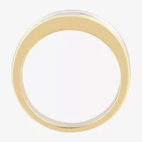 (F / Vs2) Mens 8MM 1/2 CT. T.W. Lab Grown White Diamond 14K Gold Wedding Band