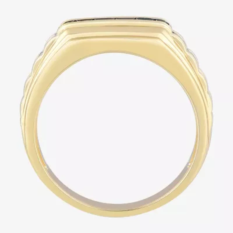 Mens 8MM 1/4 CT. T.W. Natural Champagne Diamond 10K Gold Wedding Band