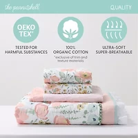 The Peanutshell Organic Wildflower 4-pc. Crib Bedding Set