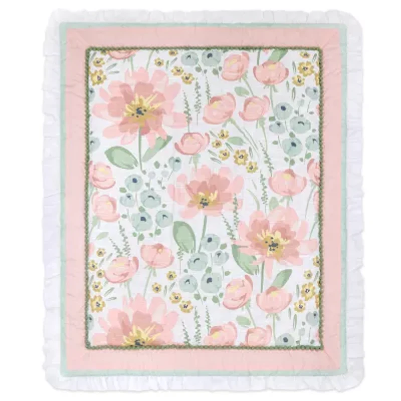 The Peanutshell Organic Wildflower 4-pc. Crib Bedding Set