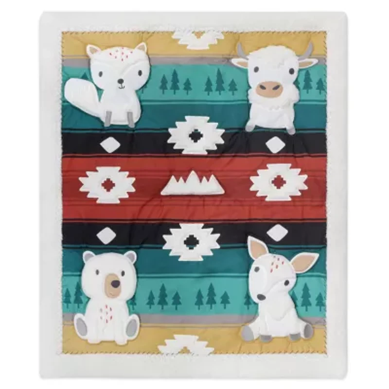 The Peanutshell Organic Western Woods 4-pc. Crib Bedding Set