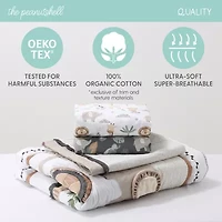 The Peanutshell Organic Sarari  Serenity 4-pc. Crib Bedding Set