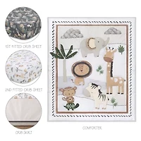 The Peanutshell Organic Sarari  Serenity 4-pc. Crib Bedding Set