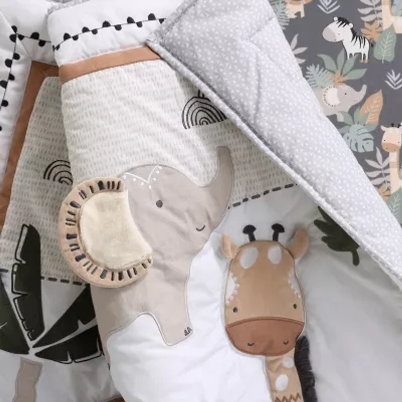 The Peanutshell Organic Sarari  Serenity 4-pc. Crib Bedding Set