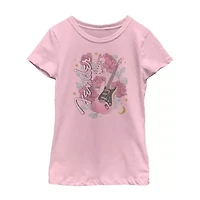 Little & Big Kid Girls Round Neck Short Sleeve Regular Fit Graphic T-Shirt