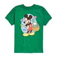 Disney Collection Little & Big Kid Boys Crew Neck Short Sleeve Regular Fit Mickey Mouse Graphic T-Shirt