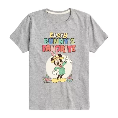 Disney Collection Little & Big Kid Boys Crew Neck Short Sleeve Regular Fit Mickey and Friends Graphic T-Shirt