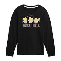 Disney Collection Little & Big Kid Girls Crew Neck Short Sleeve Regular Fit Tinker Bell Graphic T-Shirt