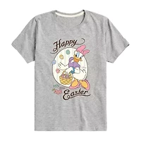 Disney Collection Little & Big Kid Girls Crew Neck Short Sleeve Regular Fit Daisy Duck Graphic T-Shirt