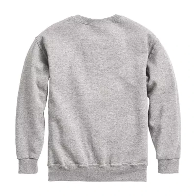 Disney Collection Little & Big Kid Girls Crew Neck Long Sleeve Alice Wonderland Sweatshirt