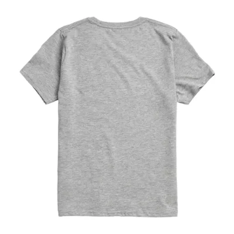 Disney Collection Little & Big Kid Girls Crew Neck Short Sleeve Regular Fit Belle Graphic T-Shirt