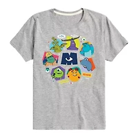 Disney Collection Monsters At Work Little & Big Kid Boys Crew Neck Short Sleeve Regular Fit Graphic T-Shirt