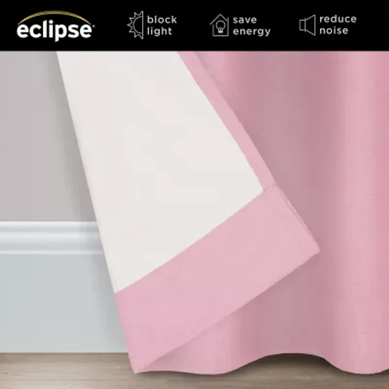 Eclipse Kendall Kids Thermaback Rod Pocket Energy Saving Blackout Single Curtain Panel