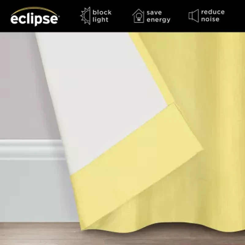 Eclipse Kendall Kids Thermaback Rod Pocket Energy Saving Blackout Single Curtain Panel