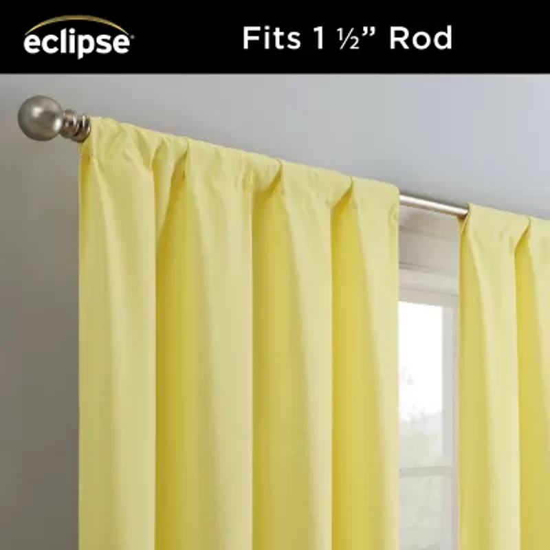 Eclipse Kendall Kids Thermaback Rod Pocket Energy Saving Blackout Single Curtain Panel