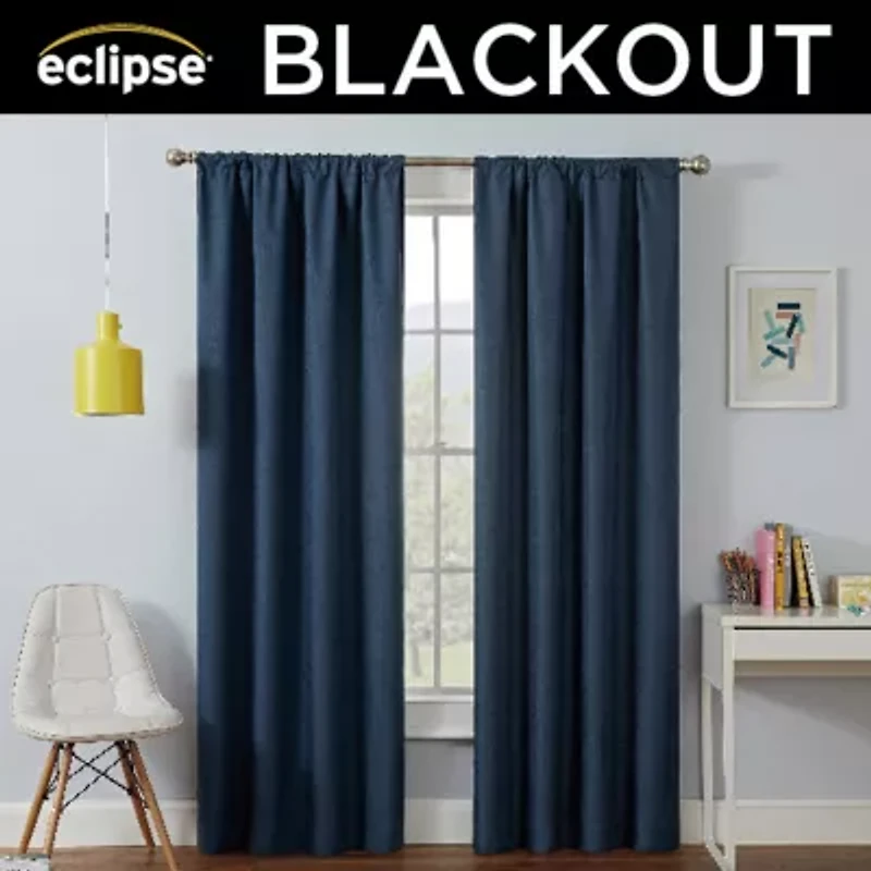 Eclipse Kendall Kids Thermaback Rod Pocket Energy Saving Blackout Single Curtain Panel