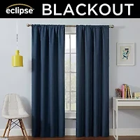 Eclipse Kendall Kids Thermaback Rod Pocket Energy Saving Blackout Single Curtain Panel