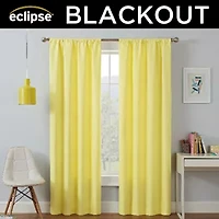 Eclipse Kendall Kids Thermaback Rod Pocket Energy Saving Blackout Single Curtain Panel
