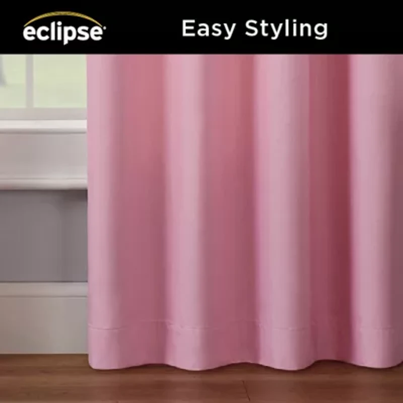 Eclipse Kendall Kids Thermaback Rod Pocket Energy Saving Blackout Single Curtain Panel