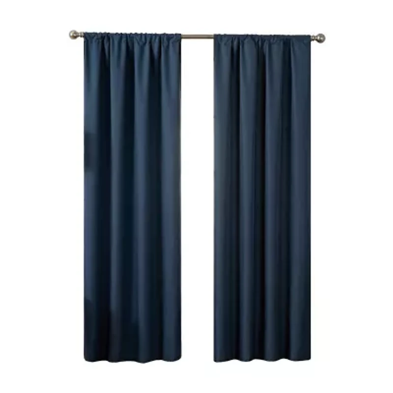 Eclipse Kendall Kids Thermaback Rod Pocket Energy Saving Blackout Single Curtain Panel