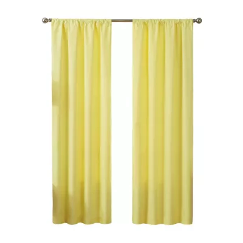 Eclipse Kendall Kids Thermaback Rod Pocket Energy Saving Blackout Single Curtain Panel