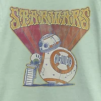 Big Kid Girls Crew Neck Short Sleeve Regular Fit Star Wars Graphic T-Shirt