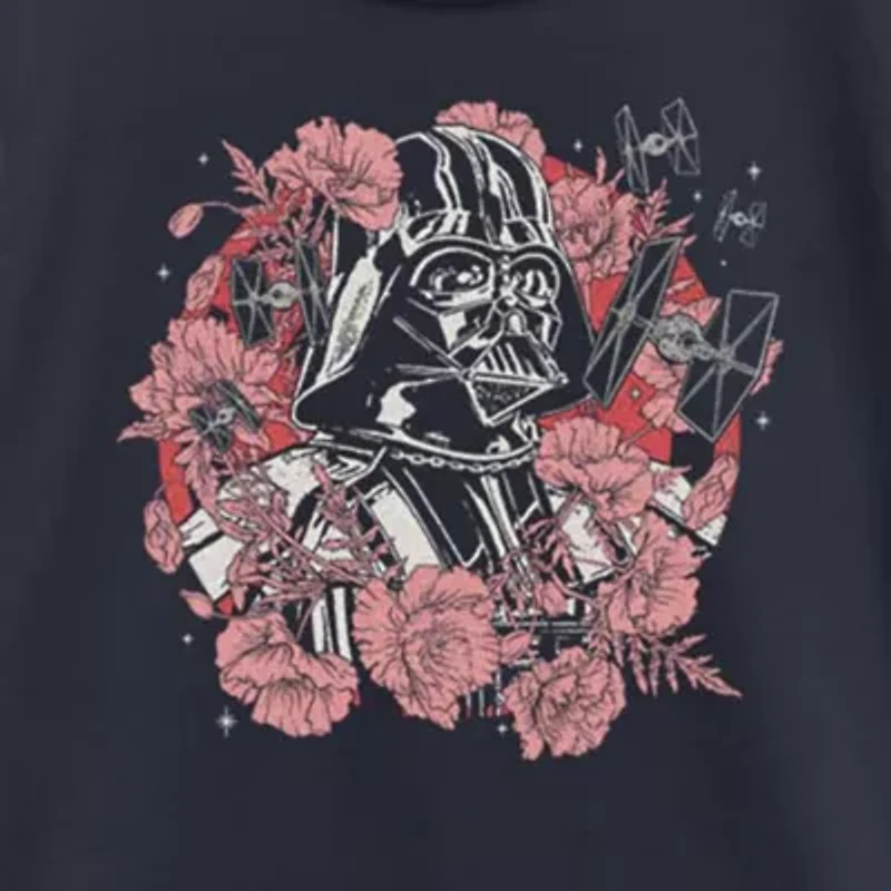 Little & Big Kid Girls Crew Neck Short Sleeve Slim Fit Star Wars Graphic T-Shirt