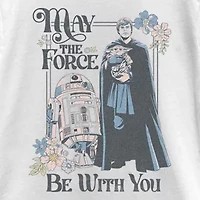 Little & Big Kid Girls Crew Neck Short Sleeve Slim Fit Star Wars Graphic T-Shirt