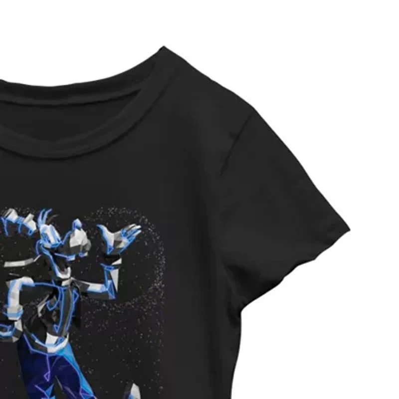 Moon Knight Little & Big Kid Girls Crew Neck Short Sleeve Slim Fit Marvel Graphic T-Shirt
