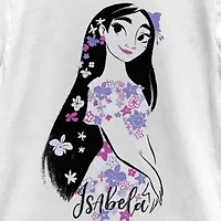 Disney Encanto Little & Big Kid Girls Crew Neck Short Sleeve Slim Fit Graphic T-Shirt
