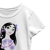 Disney Encanto Little & Big Kid Girls Crew Neck Short Sleeve Slim Fit Graphic T-Shirt