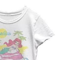 Disney Little & Big Kid Girls Crew Neck Short Sleeve Regular Fit Ariel Graphic T-Shirt