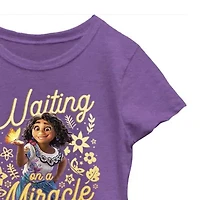 Disney Little & Big Kid Girls Crew Neck Short Sleeve Regular Fit Encanto Graphic T-Shirt