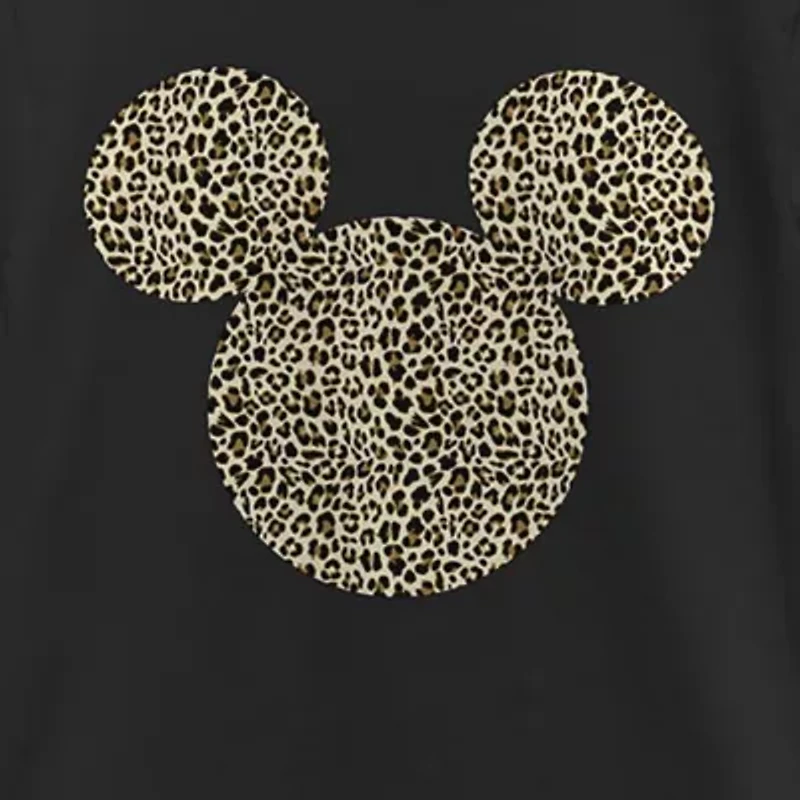 Disney Little & Big Kid Girls Crew Neck Short Sleeve Regular Fit Mickey Mouse Graphic T-Shirt