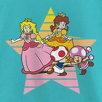 Little & Big Kid Girls Round Neck Short Sleeve Regular Fit Nintendo Graphic T-Shirt