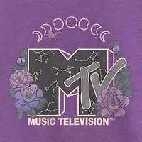 Big Kid Girls Round Neck Short Sleeve Regular Fit MTV Graphic T-Shirt