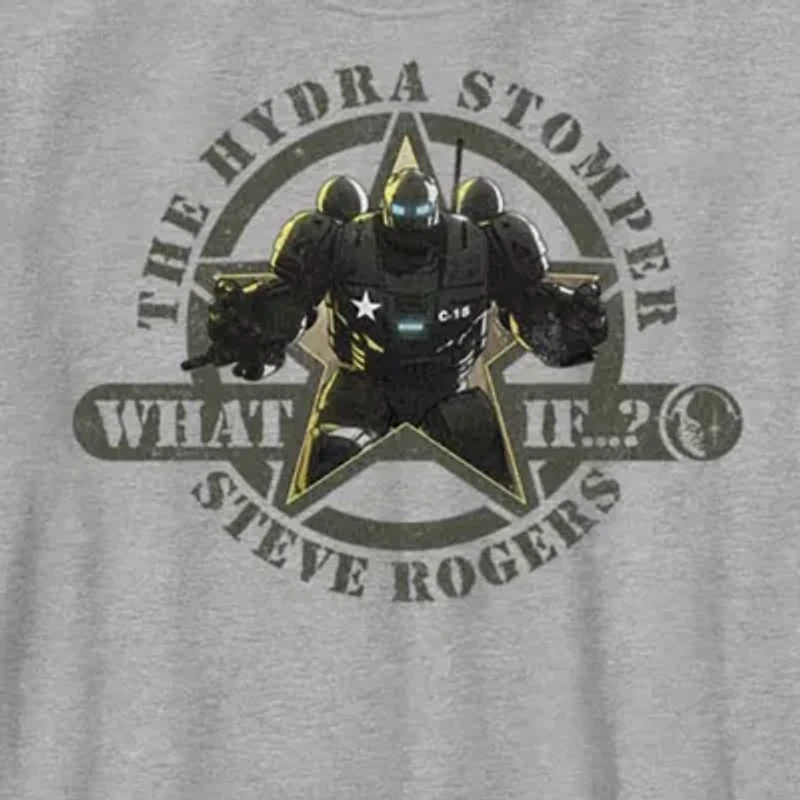 Steve Rodgers Hydra Little & Big Kid Boys Crew Neck Short Sleeve Slim Fit Avengers Marvel Graphic T-Shirt