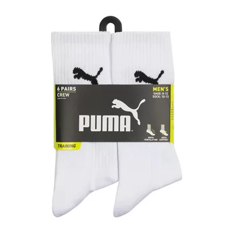 PUMA Mens 6 Pair Crew Socks