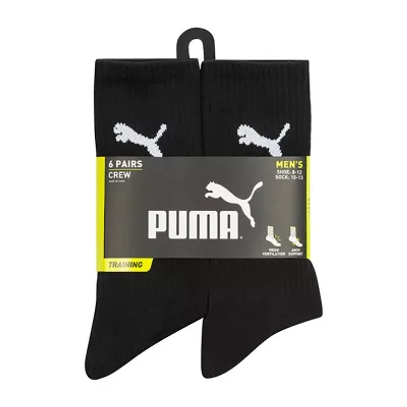 PUMA Mens 6 Pair Crew Socks