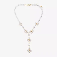 Bijoux Bar Gold Tone Womens 16 Inch Y Necklace