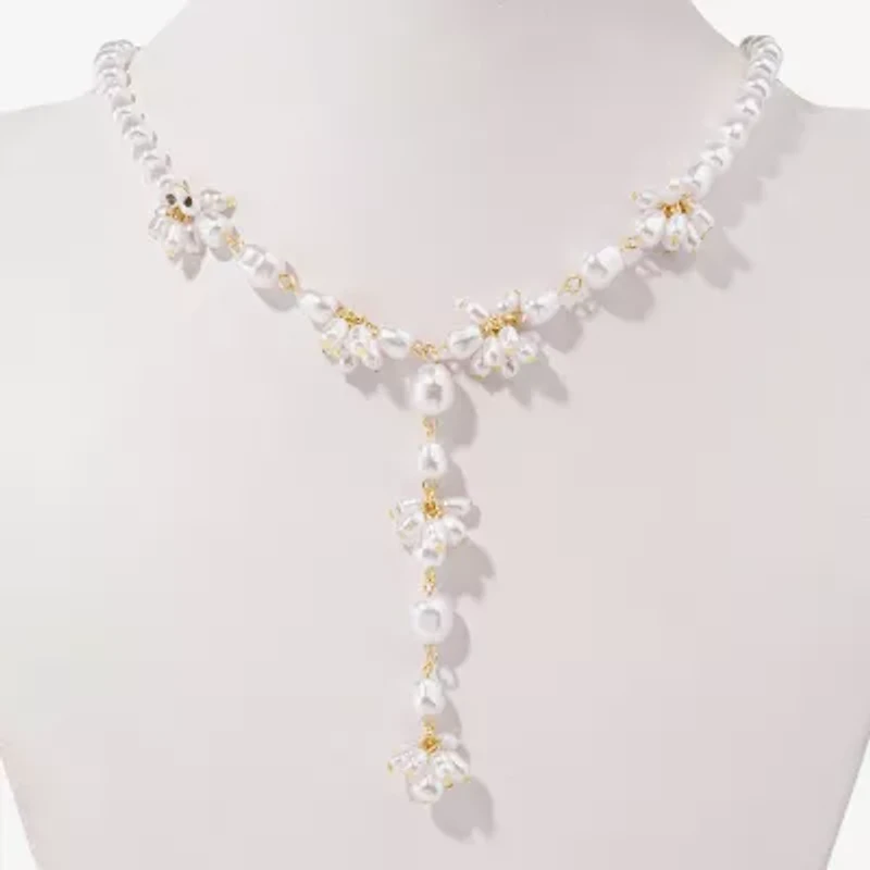 Bijoux Bar Gold Tone Womens 16 Inch Y Necklace