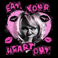 Chucky Eat Your Heart Out Tee Womens Juniors Crew Neck Short Sleeve Regular Fit Graphic T-Shirt