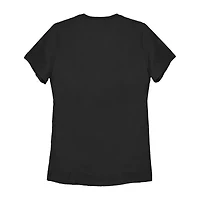 It Candy Corny Hearts Tee Womens Juniors Crew Neck Short Sleeve Regular Fit Graphic T-Shirt