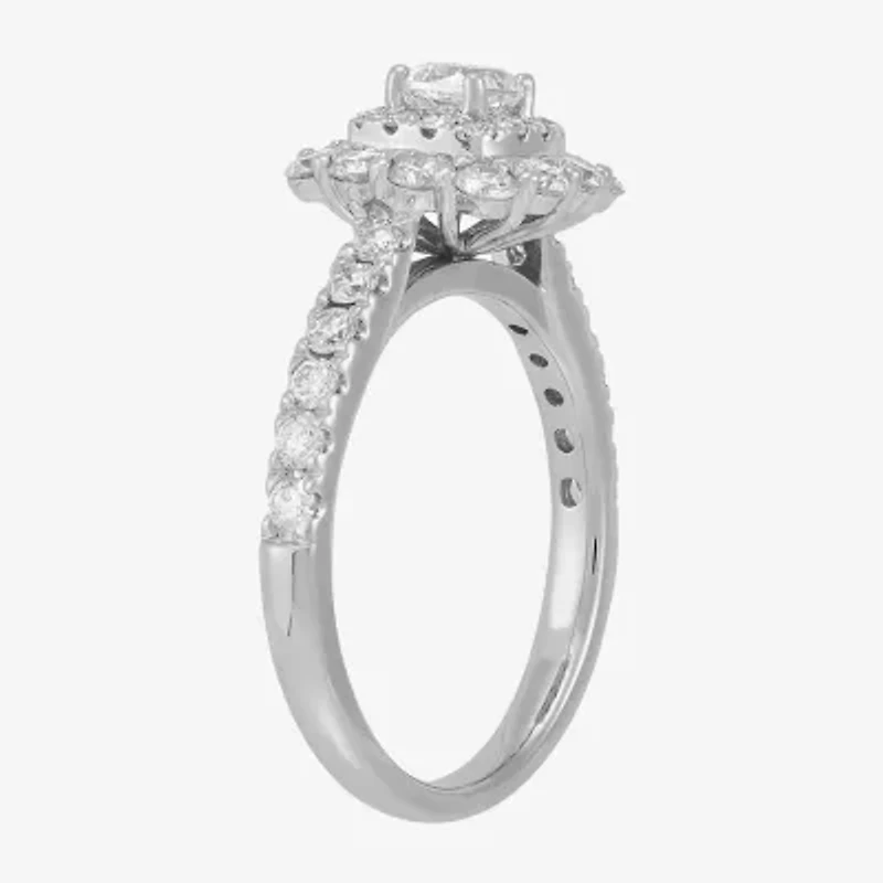 Limited Quantities! Womens 1 1/2 CT. T.W. Natural White Diamond 14K White Gold Engagement Ring