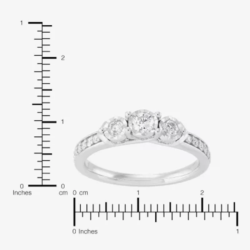 Limited Quantities! Womens 1/ CT. T.W. Natural White Diamond 10K White Gold Engagement Ring