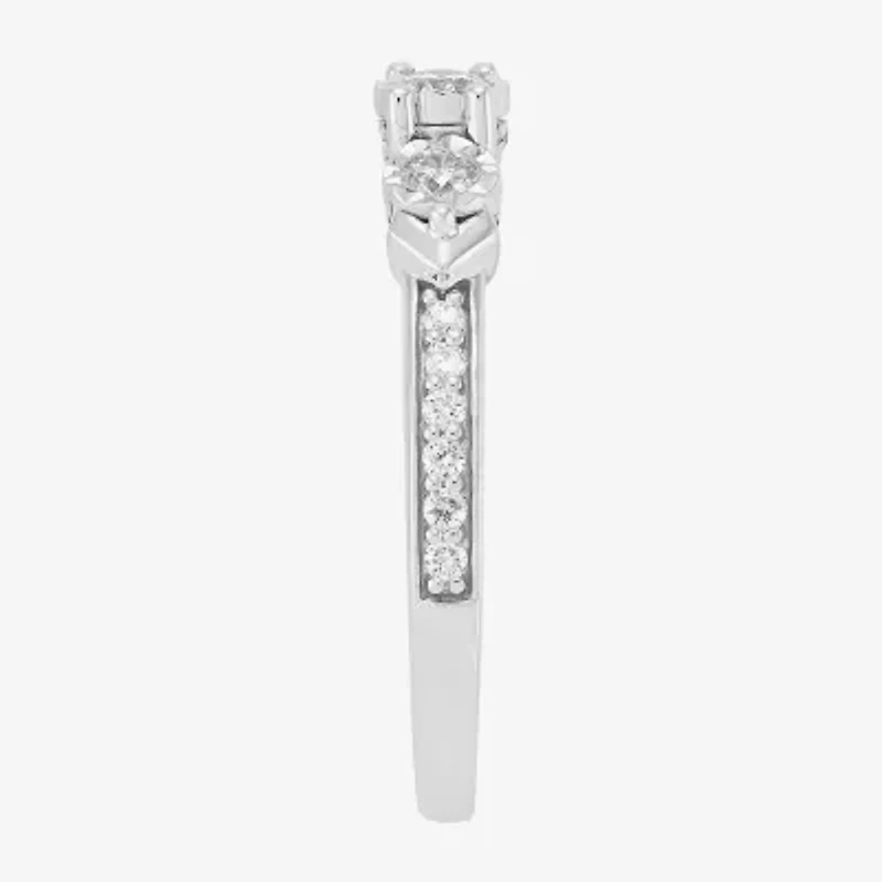 Limited Quantities! Womens 1/ CT. T.W. Natural White Diamond 10K White Gold Engagement Ring