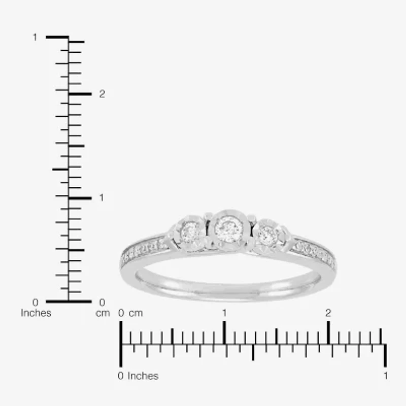 Limited Quantities! Womens 1/4 CT. T.W. Natural White Diamond 10K White Gold Engagement Ring
